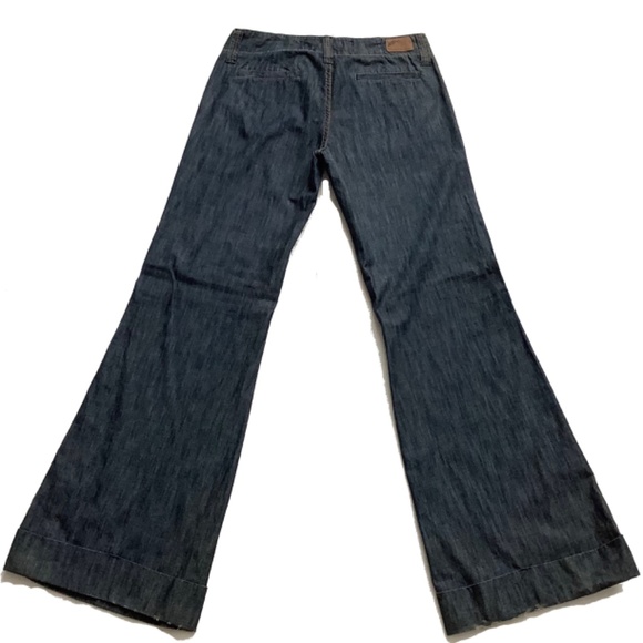 Y2K Blue Denim Wide Leg Flared Trouser Jeans - Picture 2 of 8